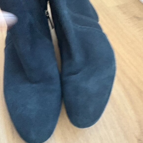 ** Karl Lagerfeld blue suede booties Buckle side zip Size 9 - Picture 7 of 8